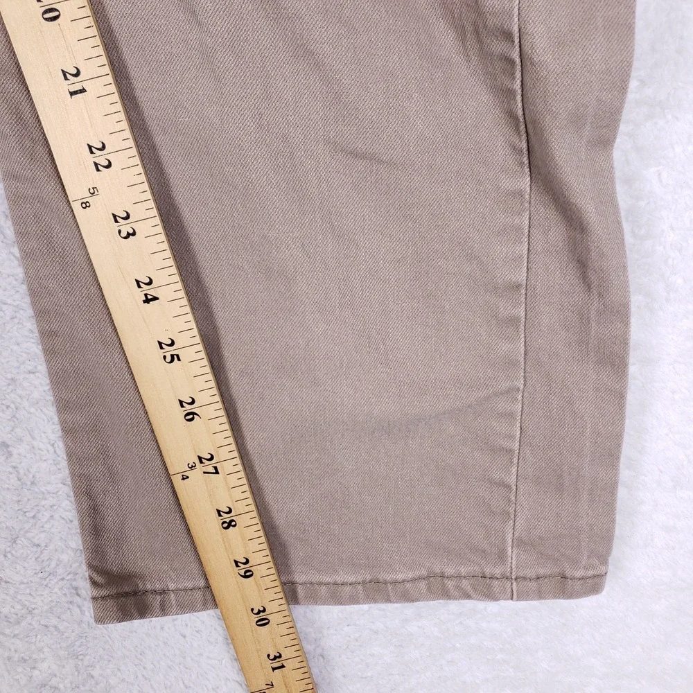 Levi's 505 Regular Fit Jeans Khaki Brown‎ 40x30 Straight Leg WaterLess Denim